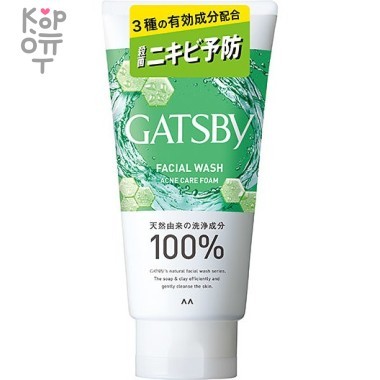 Mandom Gatsby Facial Wash Acne Care Foam - Пенка для умывания для проблемной кожи с тремя активными ингредиентами, 130гр. &mdash; Корейские товары для всей семьи(КорОпт)
