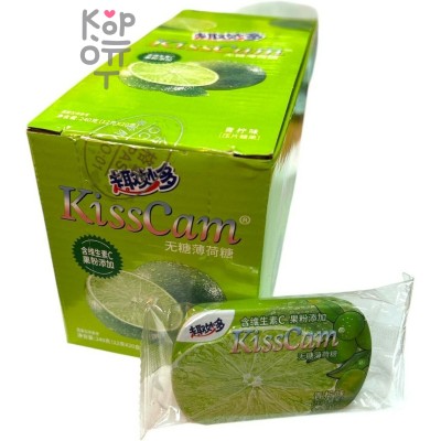Драже Холодок KissCam - Мятные леденцы без сахара с витамином С и вкусом Лайма