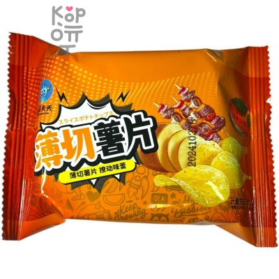 Снэк Elf вегетарианские закуски, тонко нарезанные картофельные чипсы со вкусом шашлыка