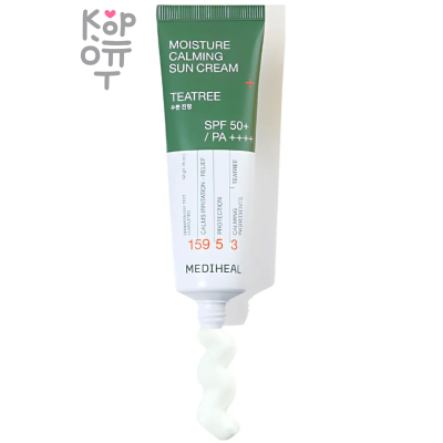 Mediheal Moisture Calming Sun Cream SPF 50+ PA++++ - Увлажняющий успокаивающий солнцезащитный крем с экстрактом Чайного Дерева 50мл.