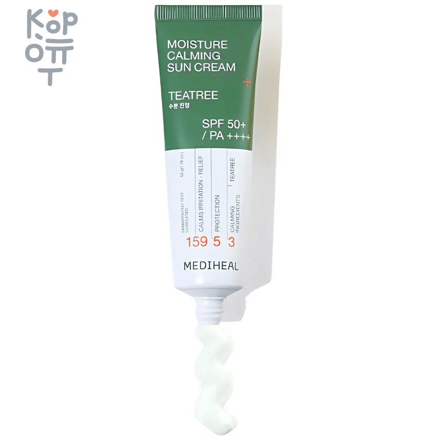 Mediheal Moisture Calming Sun Cream SPF 50+ PA++++ - Увлажняющий успокаивающий солнцезащитный крем с экстрактом Чайного Дерева 50мл.