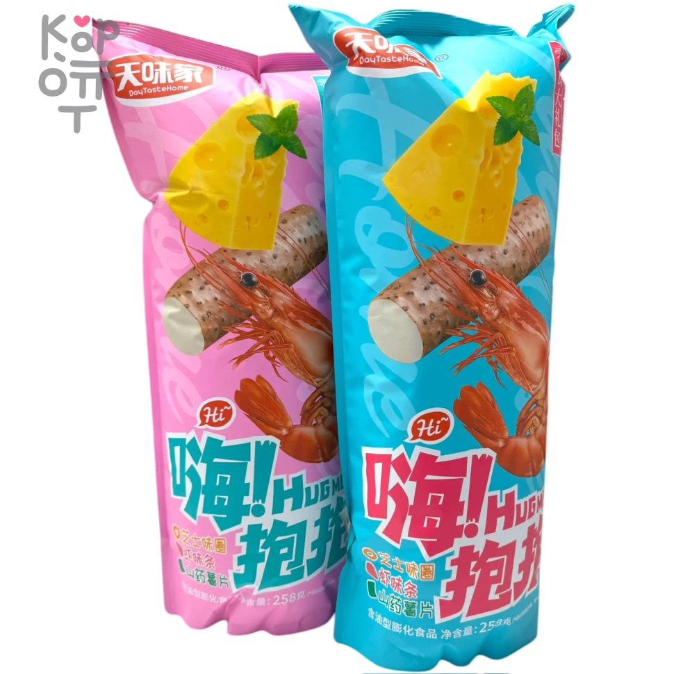 Чипсы в Гигантской упаковке Hi - со вкусом креветки и сыра, 258гр. , купить с доставкой на дом фото 1 &mdash; Корейские товары для всей семьи(КорОпт)