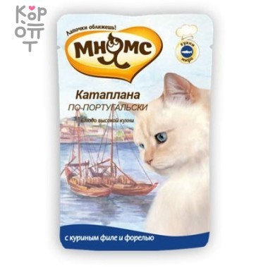 Мнямс паучи для кошек Катаплана по-португальски (с форелью) 85 г — Корейские товары для всей семьи(КорОпт)