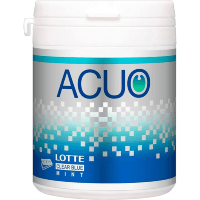 Lotte ACUO Slim Bottle - Резинка жевательная, зеленая мята, банка, 140гр.