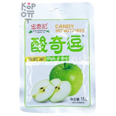 Конфеты Hong Tai Kee Foods кислые, со вкусом яблока