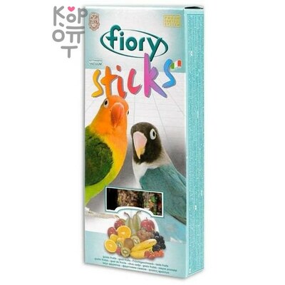 FIORY палочки для средних попугаев Sticks с фруктами 2х60гр.