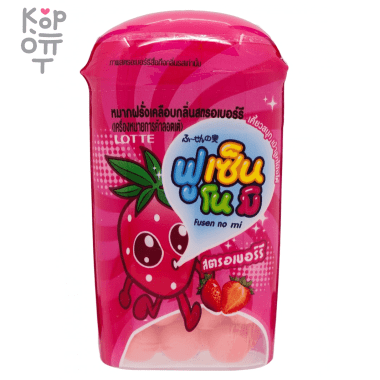 Резинка жевательная драже с клубникой Fusen No Mi Strawberry Lotte, 15гр. &mdash; Корейские товары для всей семьи(КорОпт)