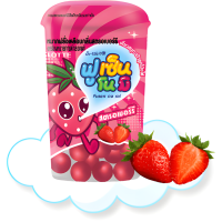 Резинка жевательная драже с клубникой Fusen No Mi Strawberry Lotte, 15гр.