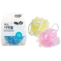 SUNG BO Мочалка для душа Rose Shower Ball - №076 - шар, мягкая жесткость, нейлон