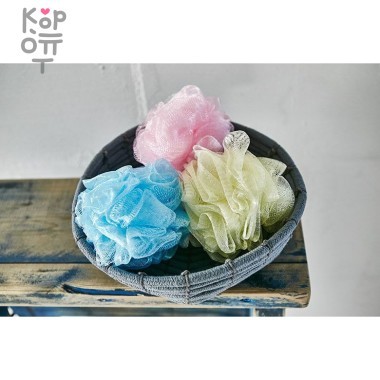 SUNG BO Мочалка для душа Rose Shower Ball - №076 - шар, мягкая жесткость, нейлон — Корейские товары для всей семьи(КорОпт)