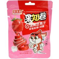 Конфета Green Grass Delicious Лента жевательная с витамином С и соком Клубники