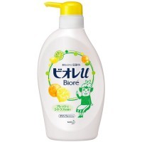 KAO Biore U Fresh Citrus - Гель для душа с эфирными маслами и свежим ароматом цитрусовых.