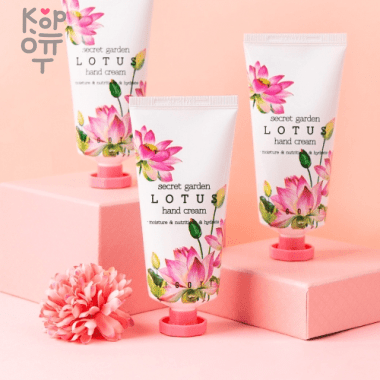 Jigott SECRET GARDEN LOTUS HAND CREAM Крем для рук &quot;Лотос&quot; 100мл. — Корейские товары для всей семьи(КорОпт)