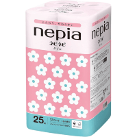 NEPIA "Nepi Nepi" - Ароматизированная двухслойная туалетная бумага 25м., 12 рулонов, с ароматом Сакуры.