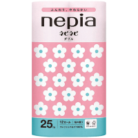 NEPIA "Nepi Nepi" - Ароматизированная двухслойная туалетная бумага 25м., 12 рулонов, с ароматом Сакуры.