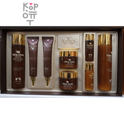 Christian Dean Vital Snail Women’s 6 Piece Set - Антивозрастной набор с муцином улитки 210 мл*2 шт, 40 мл*2 шт, 100 мл*2 шт