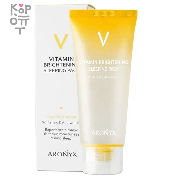 Aronyx V Vitamin Brightening Sleeping Pack - Ночная осветляющая маска для лица с витамином С 100мл., купить с доставкой на дом фото 1 &mdash; Корейские товары для всей семьи(КорОпт)
