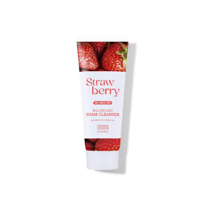 Tenzero BALANCING FOAM CLEANSER STRAWBERRY - Балансирующая пенка для умывания с экстрактом клубники 100 мл