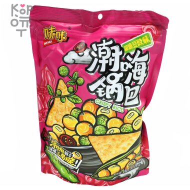 Рисовые треугольные чипсы Weika Crispy Rice со вкусом Перца и черной фасоли, 168гр. &mdash; Корейские товары для всей семьи(КорОпт)
