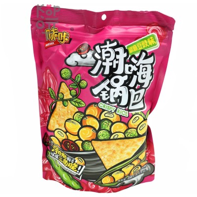 Рисовые треугольные чипсы Weika Crispy Rice со вкусом Перца и черной фасоли, 168гр.