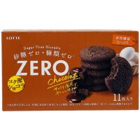 LOTTE Zero Chocolat - Печенье бисквитное без сахара, вкус шоколада, 72,6гр.
