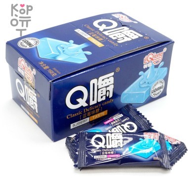 Ириска мягкая Q Chew Premium со вкусом Голубики 168гр. &mdash; Корейские товары для всей семьи(КорОпт)