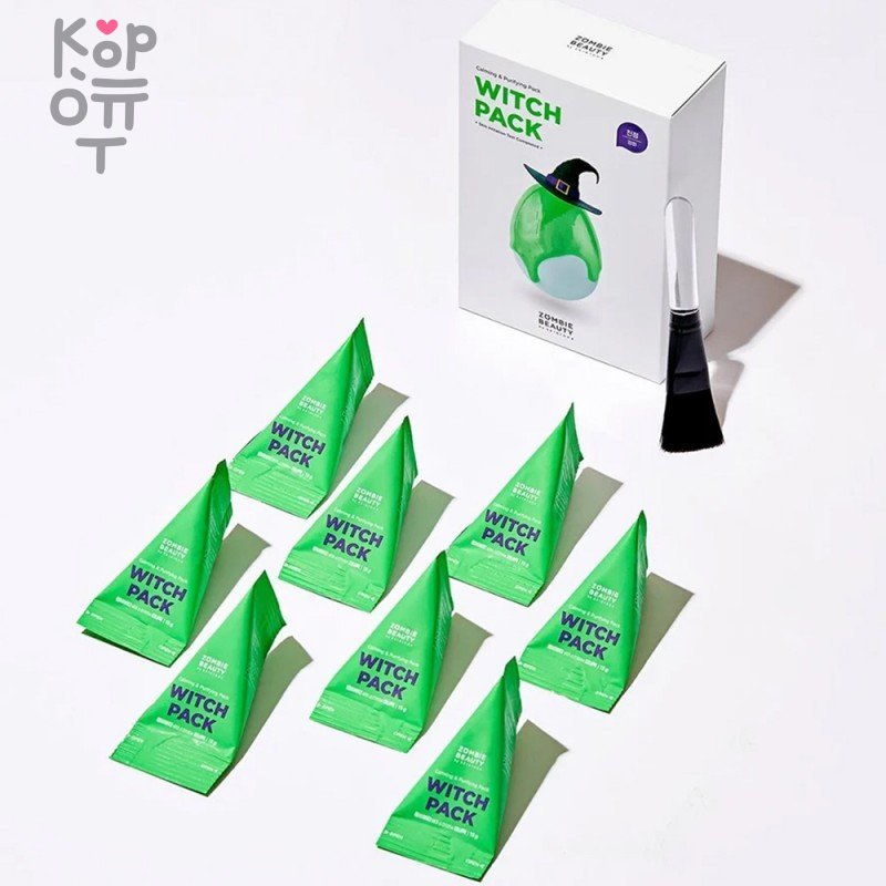 Skin1004 Zombie Beauty by SKIN1004 Witch Pack - Успокаивающая глиняная маска с Зелёным Чаем., купить с доставкой на дом фото 1 &mdash; Корейские товары для всей семьи(КорОпт)