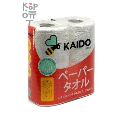 KAIDO — Полотенца, Премиум 2 рулона. 3-сл. длина 11,5 м, KAIDO, Россия, (12), 290 г