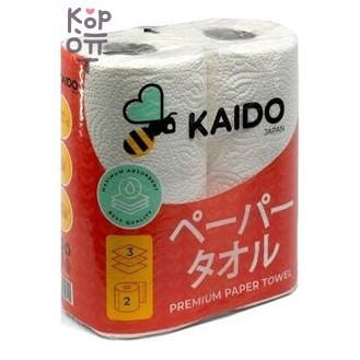 KAIDO — Полотенца, Премиум 2 рулона, 3-слойные, длина 11,5 м, KAIDO, Россия, (12), 290 г