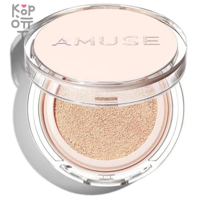 AMUSE Dew Jelly Vegan Cushion SPF 38 PA+++ - Тональный кушон с влажным финишем в светлом оттенке 15гр., купить с доставкой на дом фото 1 — Корейские товары для всей семьи(КорОпт)