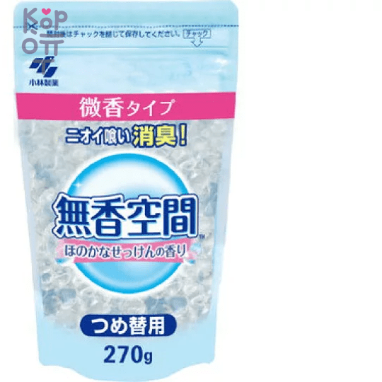 Kobayashi Mukokukan Room deodorant - Нейтрализатор запаха для комнаты желеобразный, с ароматом Мыла, 270гр., купить с доставкой на дом фото 1 — Корейские товары для всей семьи(КорОпт)