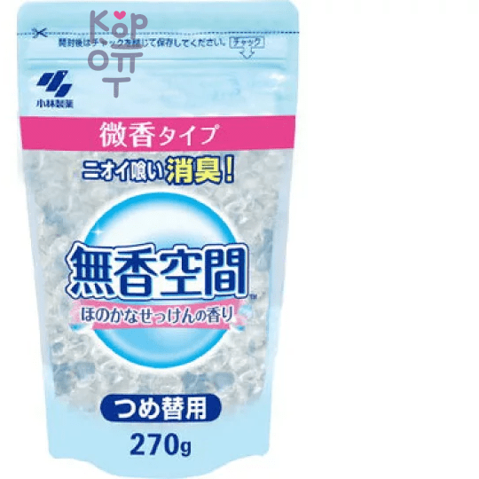 Kobayashi Mukokukan Room deodorant - Нейтрализатор запаха для комнаты желеобразный, с ароматом Мыла, 270гр.