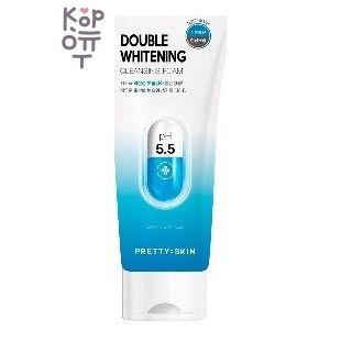 Pretty Skin — Double Whitening Cleansing Foam — Увлажняющая пенка для глубокого очищения, 150 мл