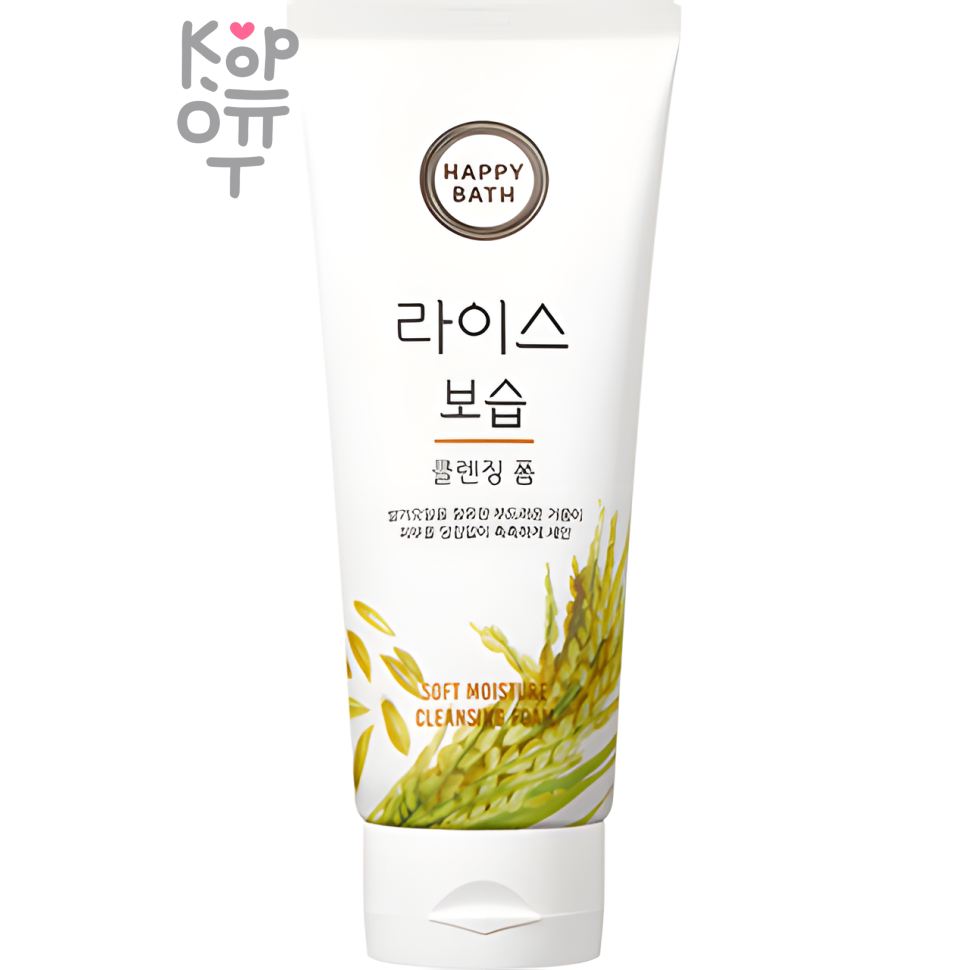 Happy Bath Rice Moisture Cleansing Foam - Увлажняющая очищающая пенка для умывания 200гр.  