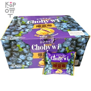 Печенье Chobywi с нежнейшим моти и вкусом Черники &mdash; Корейские товары для всей семьи(КорОпт)