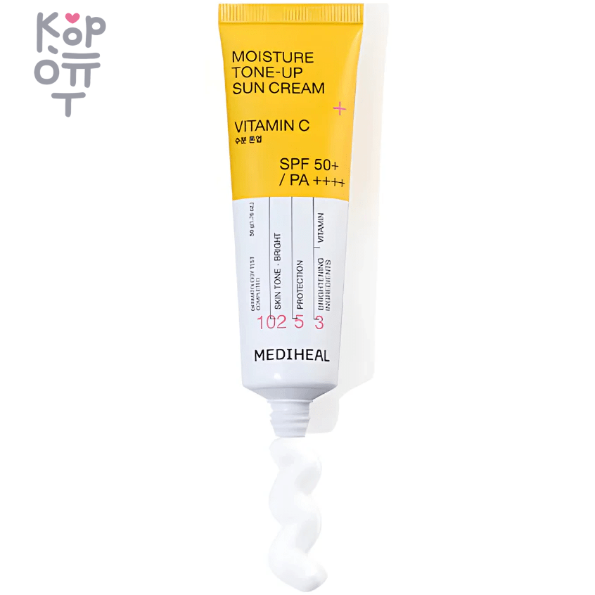 Mediheal Moisture Tone Up Sun Cream - Солнцезащитный крем с витамином С 50мл., купить с доставкой на дом фото 1 &mdash; Корейские товары для всей семьи(КорОпт)