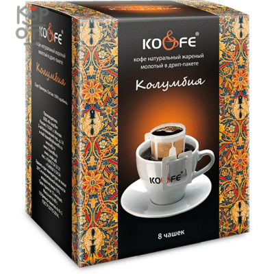Koandfe Drip Bag Coffee Кофе Колумбия, кофейный капельный пакет, 8 г