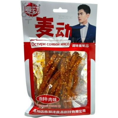 Снэк Weng Yanfeng Foods Новые Депутаты, 76гр. - Пряный снек с острым вкусом говядины
