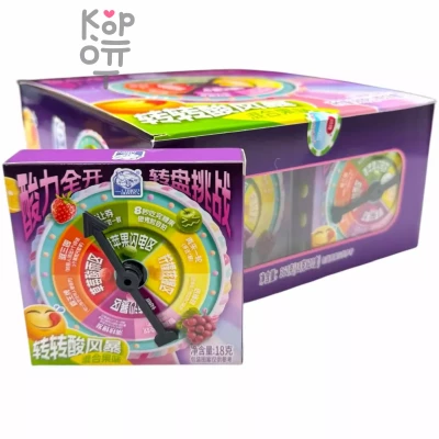 Конфеты фруктовые жевательные Ведьмин тур с игрой-рулеткой и всеми вкусами кислости