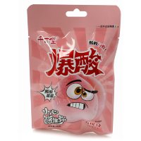 Кислая и сэндвич карамель QianBai Sour Candy -  Взрывные фрукты с кисло-сладким вкусом Персика