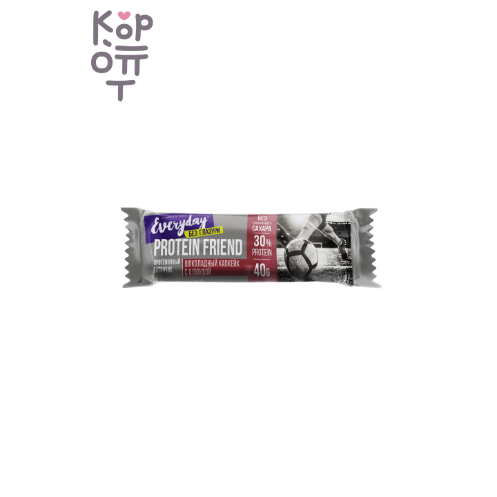 EVERYDAY — Батончик высокобелк. неглазир. EVERYDAY PROTEIN FRIEND 'Шоколадн. капкейк с клюквой' п/п 40 г, 40 г
