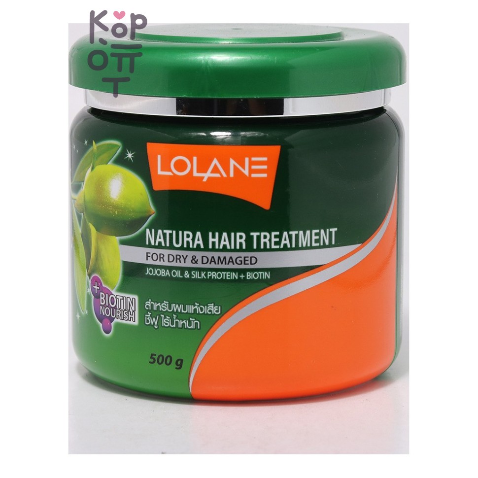 Lolane Natura — Hair Treatment For Dry & Damaged — Натуральная маска для сухих и поврежденных волос с маслом жожоба, протеином шелка и биотином, 500 мл