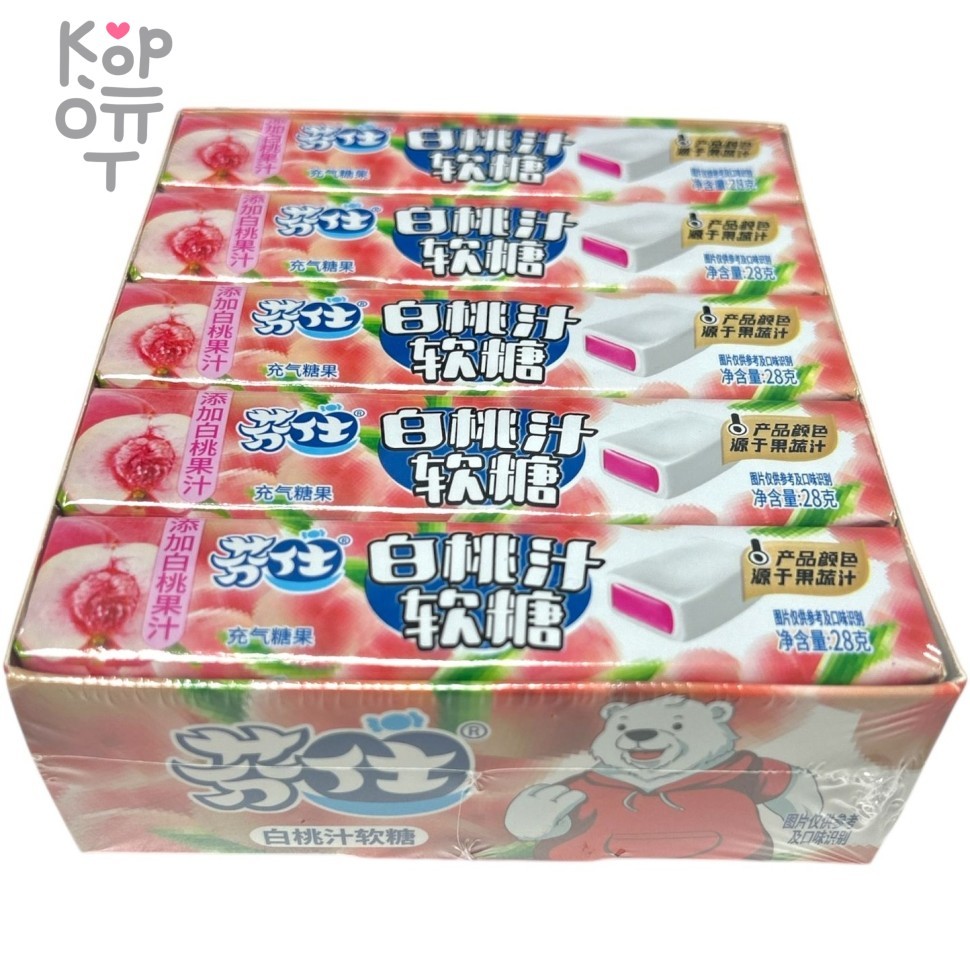 Конфеты жевательные Feins мармеладки со вкусом белого Персика, купить с доставкой на дом фото 1 &mdash; Корейские товары для всей семьи(КорОпт)