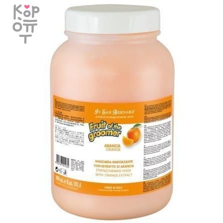 ISB Fruit of the Grommer Orange Восстанавливающая маска для слабой выпадающей шерсти с силиконом 3 л