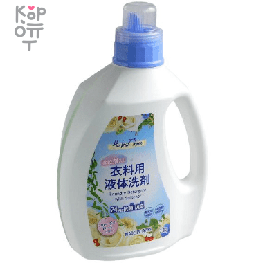 Mitsuei Herbal Three Plus Liquid Detergent with Softener - Жидкое средство для стирки с кондиционером, аромат Фруктов и Цветов 2л. — Корейские товары для всей семьи(КорОпт)