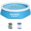 Бассейн Bestway Fast Set модель 57450, 244х61см(1880л.), синий, круглый с фильтрующим насосом, купить с доставкой на дом фото 1 — Корейские товары для всей семьи(КорОпт)