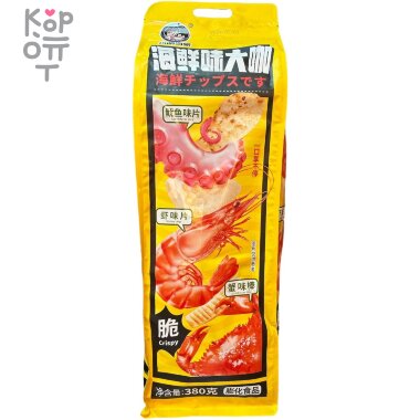 Чипсы в Гигантской упаковке Xiao Ming - со вкусом креветок, краба и осьминога, 380гр. &mdash; Корейские товары для всей семьи(КорОпт)