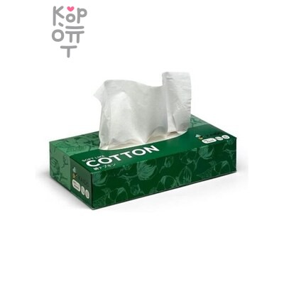 KAIDO — Салфетки, бумажные "COТTON" (картонная упаковка), 2слоя, 1/40, KAIDO, Россия, (40), 100 шт