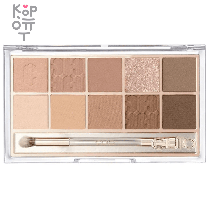 Clio Pro Eye Palette - Универсальная палетка теней 6гр., купить с доставкой на дом Набор в палетке содержит 10 оттенков, которые прекрасно сочетаются между собой. идеально подходит как для создания повседневного макияжа, так и для акцентного.