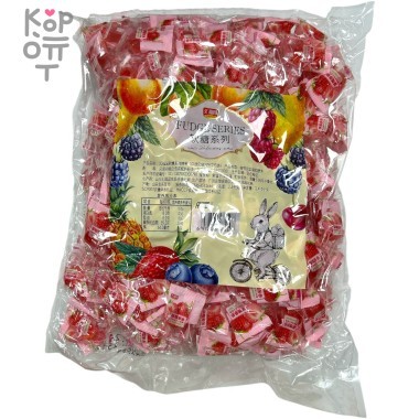 Мармелад Fudge со вкусом двойной Клубники, 2,5кг &mdash; Корейские товары для всей семьи(КорОпт)